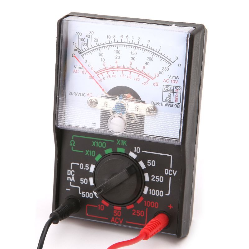 Dc/Ac 1000V Voltmeter 250mA Amper meter 1K Resistance Meter Analogue Multimeter Tool 83XA
