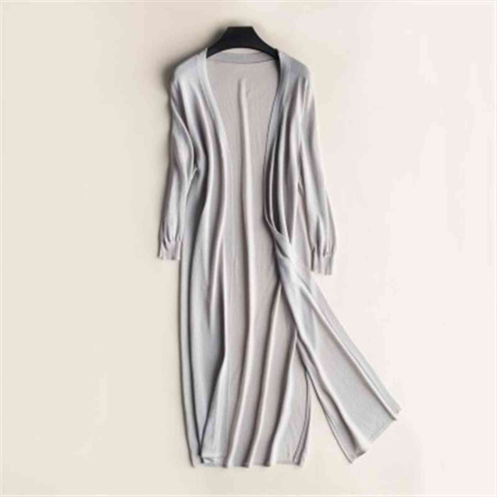 summer autumn women midi sweaters long cardigan casual loose thin silk knitted cardigans female sweater coat jacket plus size pz1544, White;black
summer autumn women midi sweaters long cardigan casual loose thin silk knitted cardigans female sweater coat jacket plus size pz1544, White;black