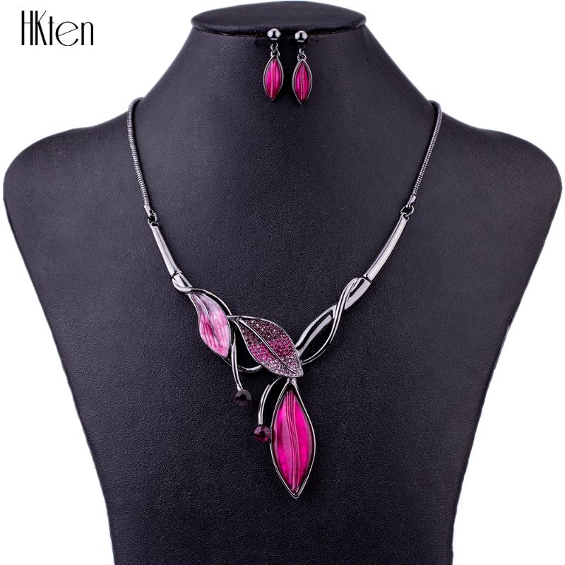 Earrings & Necklace MS1504594 Fashion Jewelry Sets Hight Quality 5 Colors For Women Crystal Resin Unique Leaves Design Gifts, As pic
Earrings & Necklace MS1504594 Fashion Jewelry Sets Hight Quality 5 Colors For Women Crystal Resin Unique Leaves Design Gifts, As pic