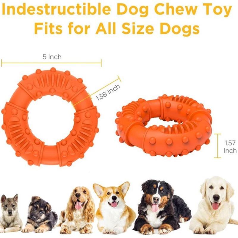 Powerful rubber chew toy for dog teeth Non-toxic and indestructible puppy toy for small and medium-sized big dog pet cleanin