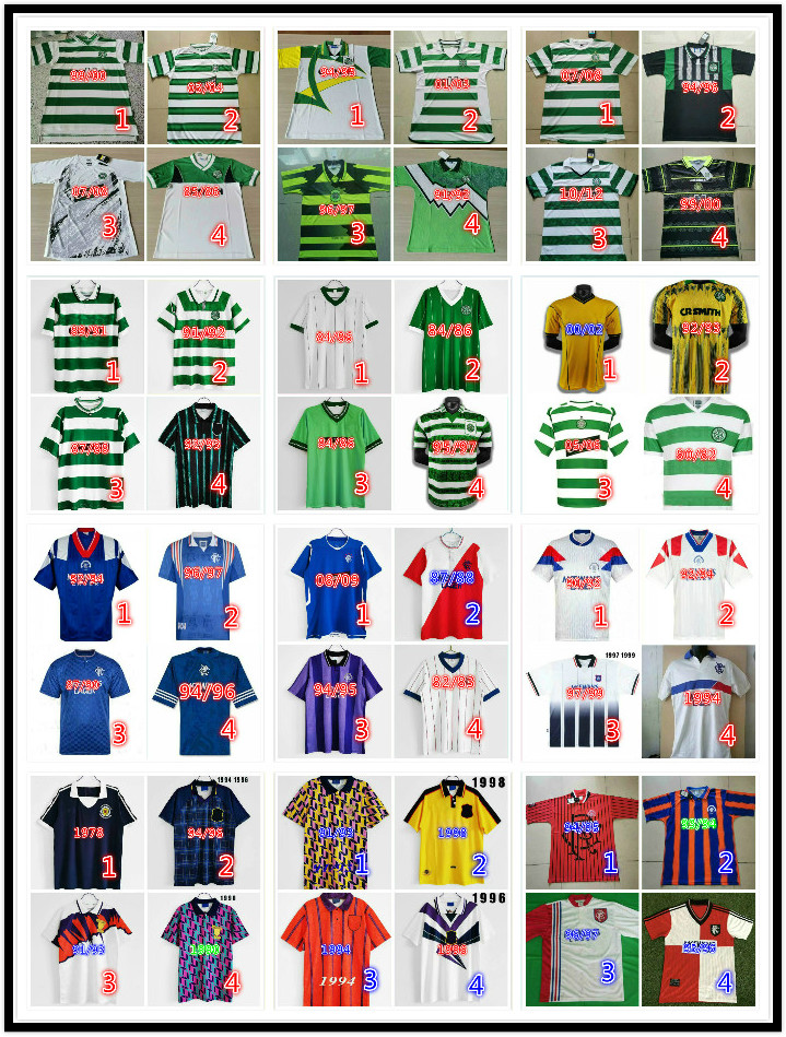 Retro 93 94 Celtic soccer jerseys Scotland 82 83 87 88 90 1992 1994 1995 96 97 99 2000 2002 Vintage GASCOIGNE MCCOIST Classic LARSSON football shirts
Retro 93 94 Celtic soccer jerseys Scotland 82 83 87 88 90 1992 1994 1995 96 97 99 2000 2002 Vintage GASCOIGNE MCCOIST Classic LARSSON football shirts