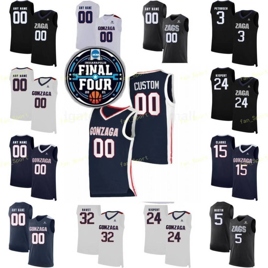 NCAA Basketball Final Four College 12 John Stockton Gonzaga Bulldogs 21 Rui Hachimura 15 Brandon Clarke 13 Kelly Olynyk 11 Domantas Sabonis, As
NCAA Basketball Final Four College 12 John Stockton Gonzaga Bulldogs 21 Rui Hachimura 15 Brandon Clarke 13 Kelly Olynyk 11 Domantas Sabonis, As