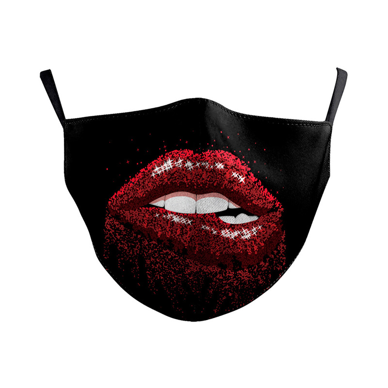 Professional funny design Pattern Printed Masks (No filter) Pack Of 5 Pieces High Quality Comfortable Hygiene Reusable Washable Effective Filtering Du