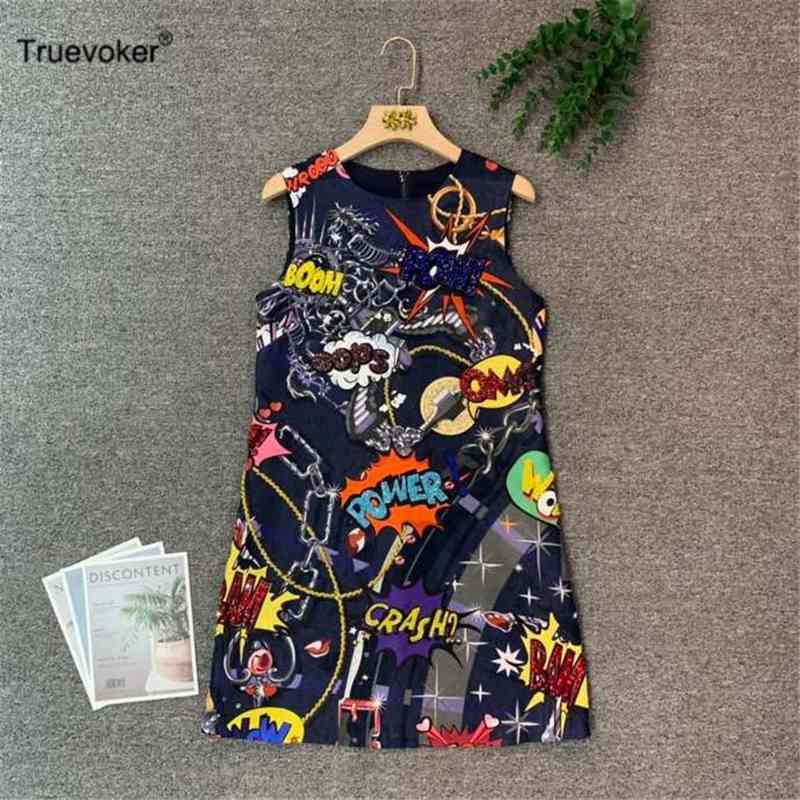Truevoker Women High End Manual Beading Sequins Tank Dress Lady Vintage Print Diamond Robe Mujer Festa Vestido 210602, Multi
Truevoker Women High End Manual Beading Sequins Tank Dress Lady Vintage Print Diamond Robe Mujer Festa Vestido 210602, Multi