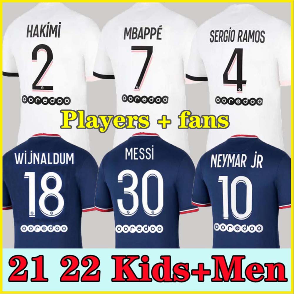 21 22 MESSI MBAPPE KEAN soccer jersey 2021 SERGIO RAMOS MARQUINHOS VERRATTI KIMPEMBE Maillots de football shirt ICARDI DI MARIA DRAXLER kids kit uniforms, 4 th adult size:
21 22 MESSI MBAPPE KEAN soccer jersey 2021 SERGIO RAMOS MARQUINHOS VERRATTI KIMPEMBE Maillots de football shirt ICARDI DI MARIA DRAXLER kids kit uniforms, 4 th adult size: