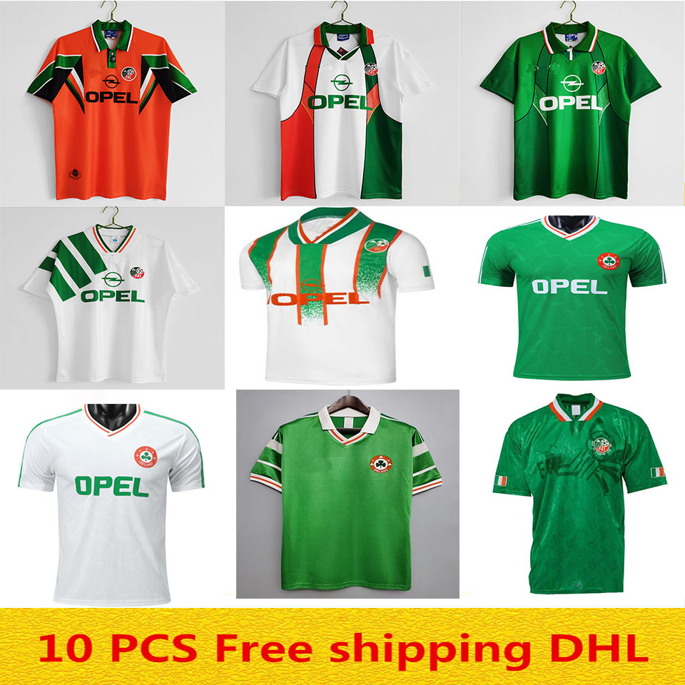1992 1997 1998 Ireland retro soccer jersey McGOLDRICK 1990 world cup home classic 90 92 vintage Irish Sheedy 1994 away football shirts, White
1992 1997 1998 Ireland retro soccer jersey McGOLDRICK 1990 world cup home classic 90 92 vintage Irish Sheedy 1994 away football shirts, White