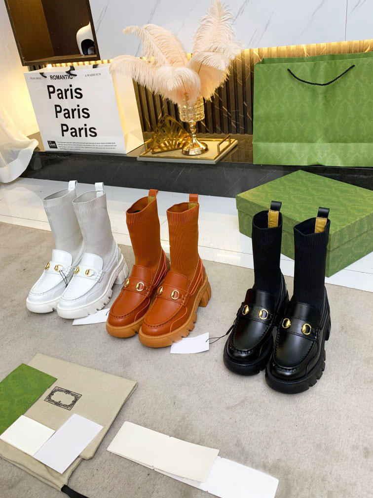 European and American style horse buckle bee thick soled Martin boots Vintage Leather socks shoes size 35-41, Black
European and American style horse buckle bee thick soled Martin boots Vintage Leather socks shoes size 35-41, Black