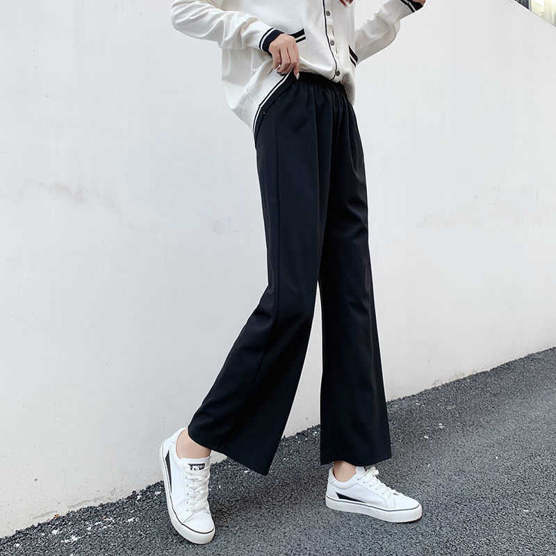2021 New Wide Leg Pants, Women's Casual Pants, Home Pants, High Waist Drop, Versatile, Large Short, Women's Trend Pants Women Q0801