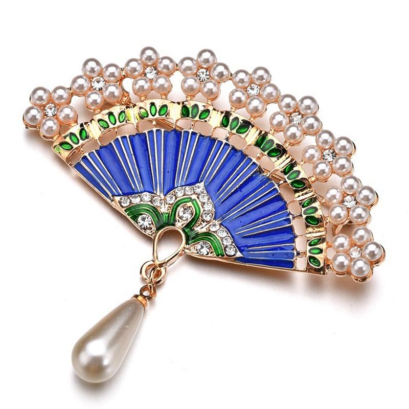 Pins, Brooches Pins Rhinestone Beads Vintage Fashion Imitation Pearl Fan Shaped Brooch For Women Jewelry Accessories
Pins, Brooches Pins Rhinestone Beads Vintage Fashion Imitation Pearl Fan Shaped Brooch For Women Jewelry Accessories