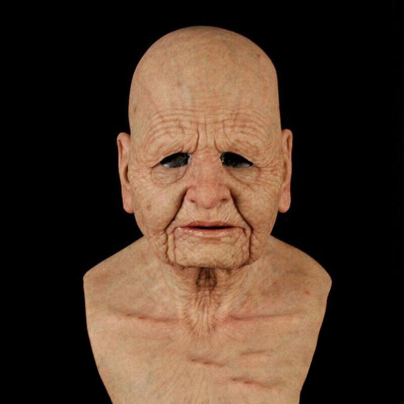 Party Masks Another Me-The Elder Halloween Holiday Funny Cosplay Prop Supersoft Old Man Adult Mask Face Cover Creepy Decor