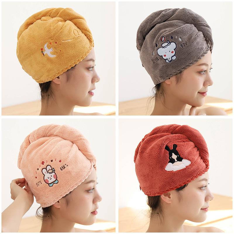 Towel Coral Fleece Dry Hair Cap Hat Women Thick Cute Absorbent Quick-Drying Shower, 07
Towel Coral Fleece Dry Hair Cap Hat Women Thick Cute Absorbent Quick-Drying Shower, 07