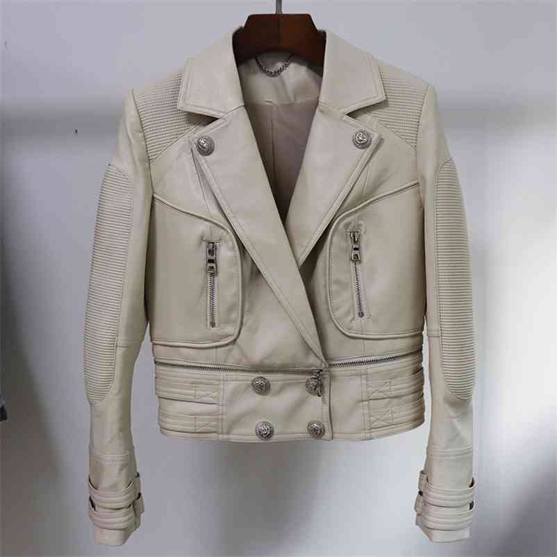 HIGH STREET Fashion Designer Jacket Women's Lion Buttons Faux Leather Moto 210521, Black
HIGH STREET Fashion Designer Jacket Women's Lion Buttons Faux Leather Moto 210521, Black