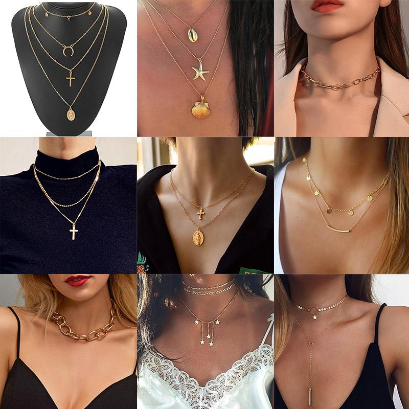 Chains VCORM Punk Multilayered Gold Thin Chain Choker Necklace For Women Retro Cross Pendant 2021 Trend Jewelry Party Gift, Silver
Chains VCORM Punk Multilayered Gold Thin Chain Choker Necklace For Women Retro Cross Pendant 2021 Trend Jewelry Party Gift, Silver