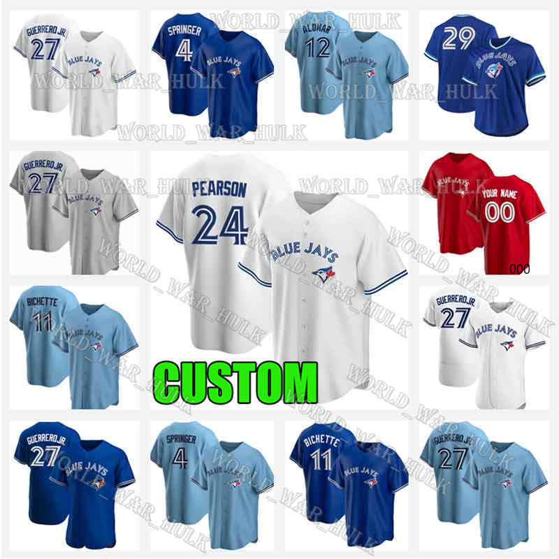 24 Nate Pearson Jersey 27 Vladimir Guerrero Jr. 8 Cavan Biggio 11 Bo Bichette 29 Joe Carter 15 Randal Grichuk 10 Marcus Semien Toronto 2021, Blue;black
24 Nate Pearson Jersey 27 Vladimir Guerrero Jr. 8 Cavan Biggio 11 Bo Bichette 29 Joe Carter 15 Randal Grichuk 10 Marcus Semien Toronto 2021, Blue;black