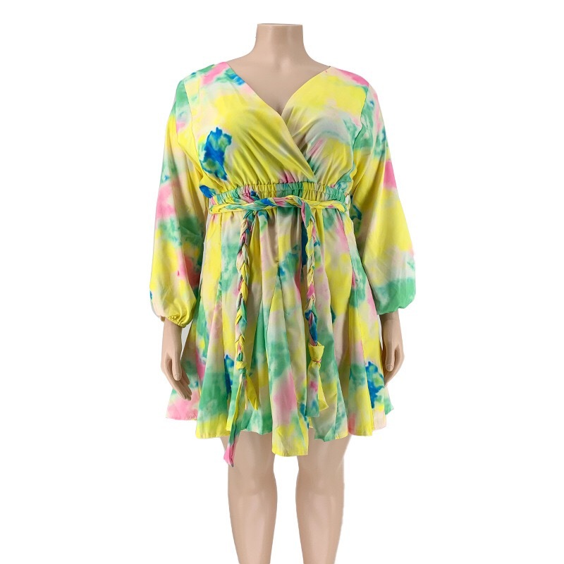 African Dresses For Women Fashion Africa Plus Size 4xl 5xl Print Long Sleeve Deep v Neck Evening Night Club Robe Vestidos 210510