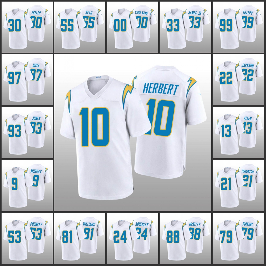 Los Angeles''Chargers''Men #99 Jerry Tillery 97 Joey Bosa 13 Keenan Allen 10 Justin Herbert Women Youth Custom White Limited Jersey
Los Angeles''Chargers''Men #99 Jerry Tillery 97 Joey Bosa 13 Keenan Allen 10 Justin Herbert Women Youth Custom White Limited Jersey