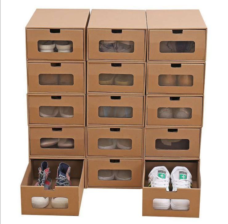 Drawer Type Paper Shoes Storage Box Unisex Thickening Papers Quality Boxes Women Men Organizer Case, Brown
Drawer Type Paper Shoes Storage Box Unisex Thickening Papers Quality Boxes Women Men Organizer Case, Brown