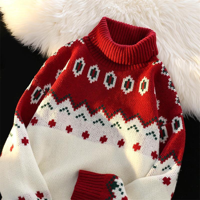 Women' Sweaters Christmas Turtleneck Autumn Winter Sweater Women Vintage Long Sleeve Female Warm Knitting Pullover Red Fashion Lady Jumper, Green
Women' Sweaters Christmas Turtleneck Autumn Winter Sweater Women Vintage Long Sleeve Female Warm Knitting Pullover Red Fashion Lady Jumper, Green