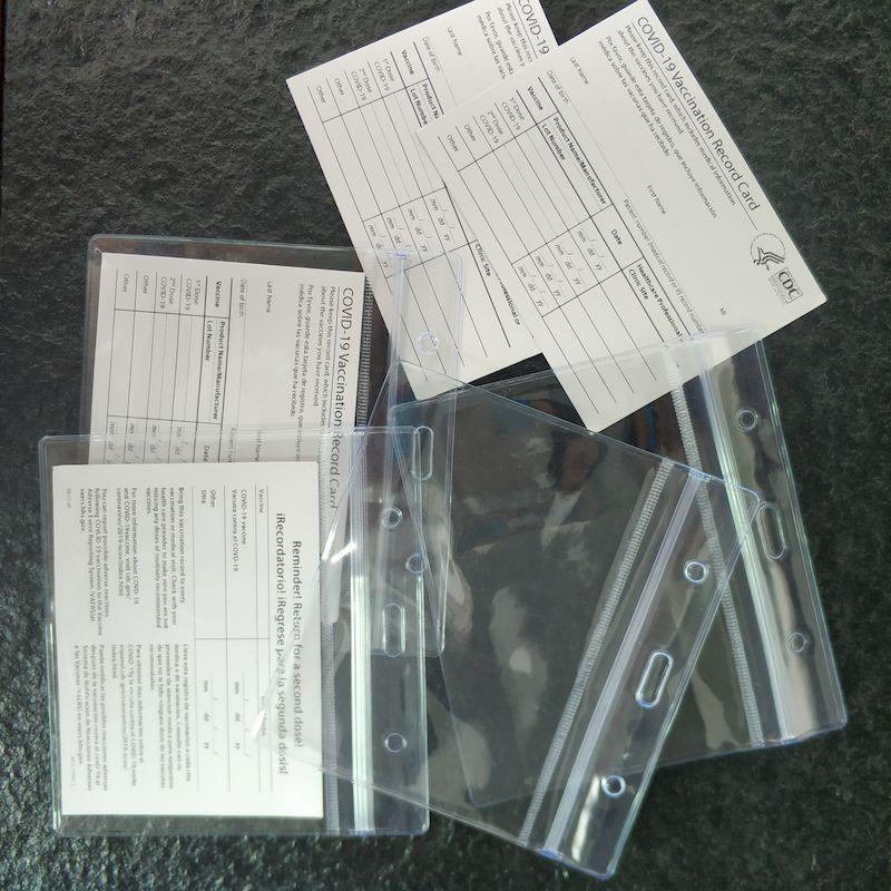 4*3 inch Transparent Storage & Organization Bag Immunization Record Holder with Zip Waterproof Reusable CDC Protector PVC Sleeve for Vaccination Card
4*3 inch Transparent Storage & Organization Bag Immunization Record Holder with Zip Waterproof Reusable CDC Protector PVC Sleeve for Vaccination Card