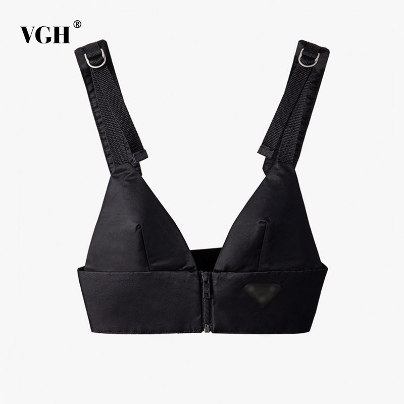 VGH Black Sexy Vests For Women V Neck Sleeveless Patchwork Zipper Short Slim Tank Tops Female Fashion Summer Clothing Style 210421
VGH Black Sexy Vests For Women V Neck Sleeveless Patchwork Zipper Short Slim Tank Tops Female Fashion Summer Clothing Style 210421