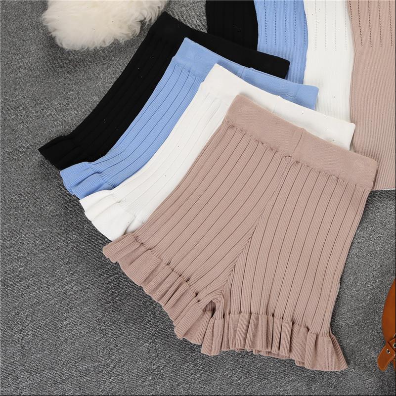 womens shorts women summer knit trousers england style ruffles bottom woman solid knitted short pants drop, White;black
womens shorts women summer knit trousers england style ruffles bottom woman solid knitted short pants drop, White;black