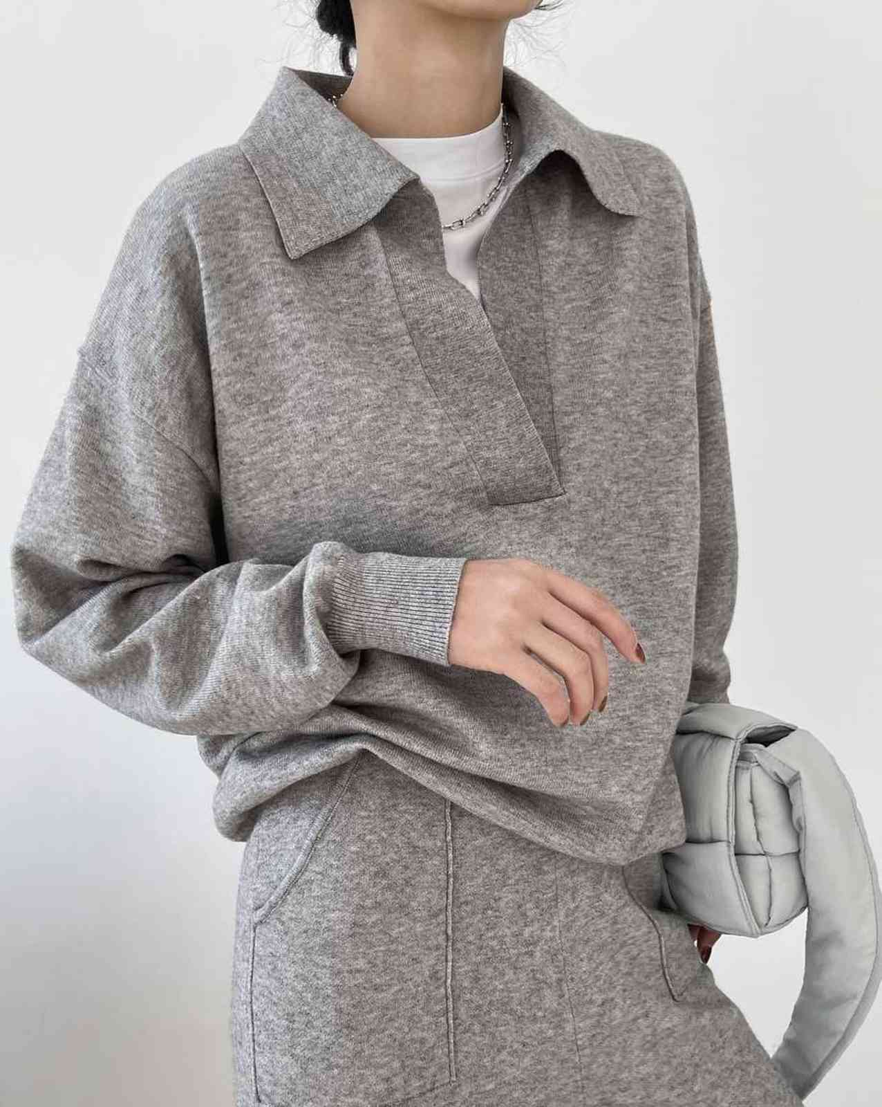 woman warm soft wool sweatshort from set loveMODA 211109