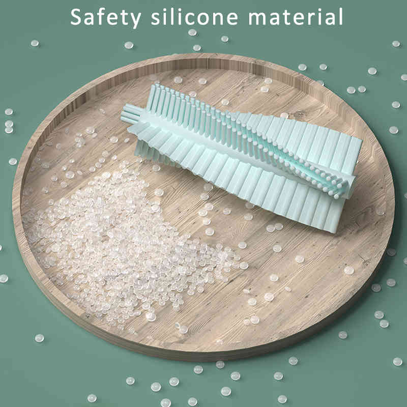 1Pcs Silicone Cup Scrubber for Household Cleaning Tool Portable 3Colors Elastic Long Handle Milk Bottle Brush