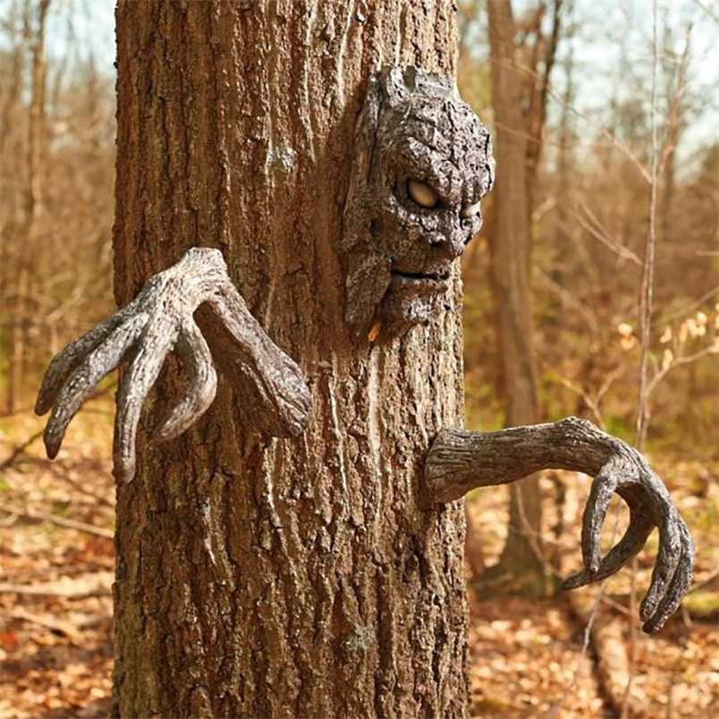 Creative Resin Tree Faces Decor Outdoor Whimsical Paw Hugger Statues Bark Ghost Face Features Decoration HANW88 211105
Creative Resin Tree Faces Decor Outdoor Whimsical Paw Hugger Statues Bark Ghost Face Features Decoration HANW88 211105