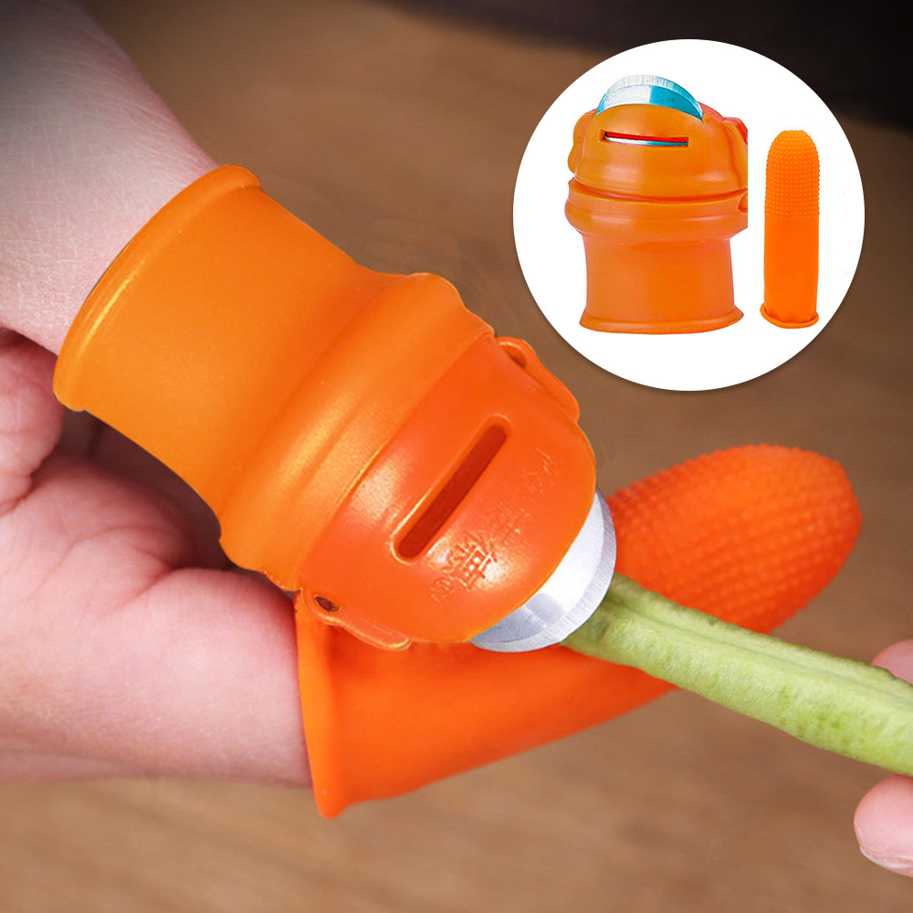 Thumb Knife Kitchen Garden Finger Cutter Finger Protector Fruit and Vegetable Picker for Quickly Cutting Vegetables Plant Orange