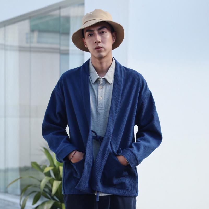 Sashiko Robe Plant Dyed Noragi Japanese Kendo Clothing Fabric Vintage Man Jacket Men Jackets And Coats Men's
