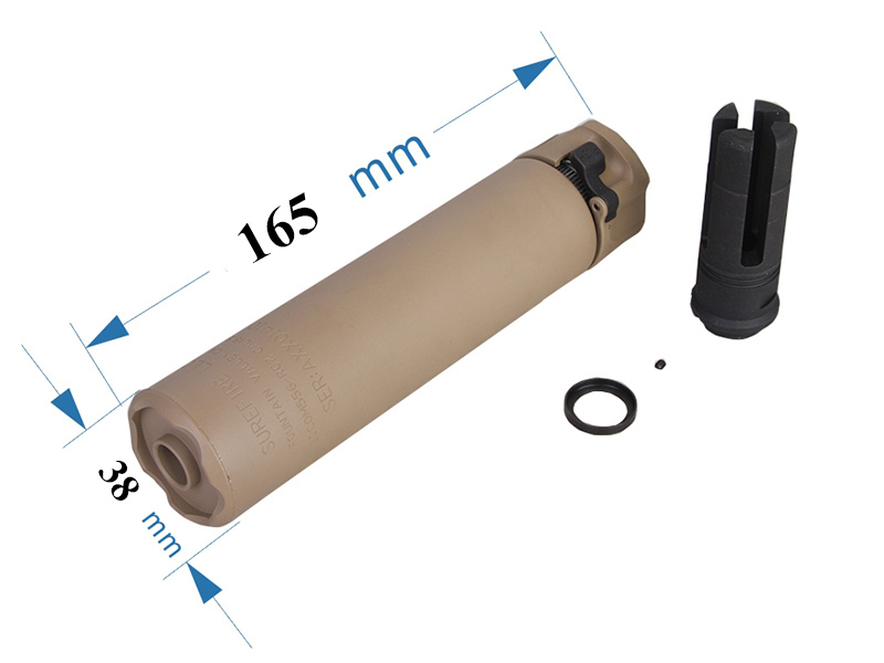 Toy rifle with Warcomp 556 style Sound Suppressor Dummy Extension Flash Hider 14 mm CCW threads от DHgate WW