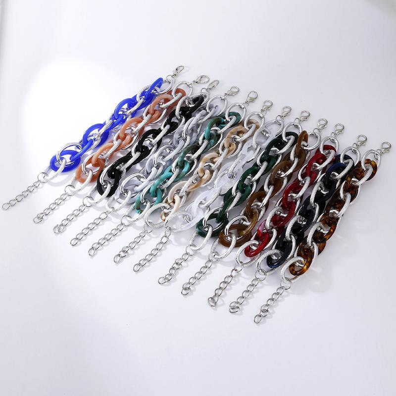 Link, Chain Retro Acrylic Mixed Color Stitching Multicolor Hollow Amber Aluminum Hip-hop Style Personality Fashion Jewelry, Black
Link, Chain Retro Acrylic Mixed Color Stitching Multicolor Hollow Amber Aluminum Hip-hop Style Personality Fashion Jewelry, Black