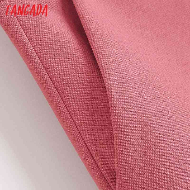 Women Elegant Solid Suit Side Zipper Pockets OL Shorts Pantalones DA77 210416