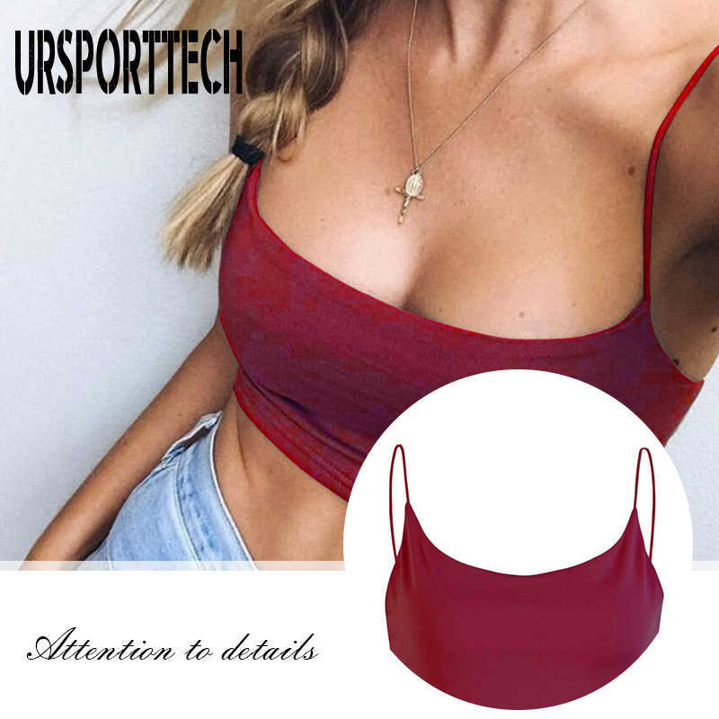URSPORTTECH Summer Sexy Camis Women Vest Sleeveless Tank Top Women Casual Solid Sexy Short Crop Tops Camis Tees Tops For Women 210528