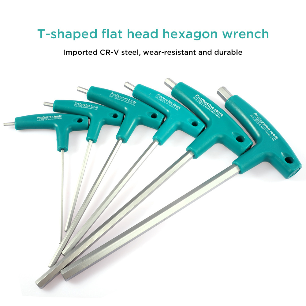 6/9pcs Allen Key Hex Wrench Set Flathead T-Handle Spanner Hexagon Screwdriver Hand Tools For Auto Bike Motorcycle Repairing