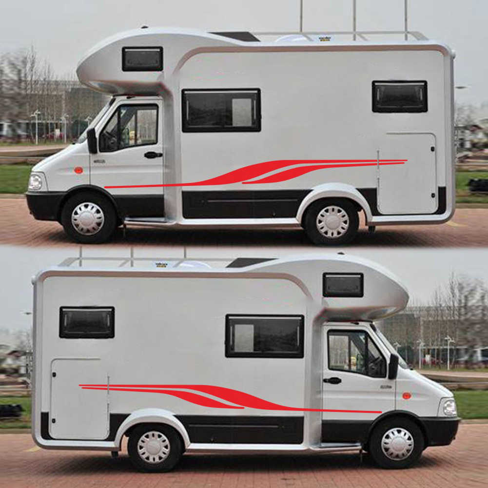 New Dropshipping Car Home Stripes Graphics Vinyl Decals Stickers For Car Caravan Trailer Camper Van Waterproof Sun-resistant Shippin