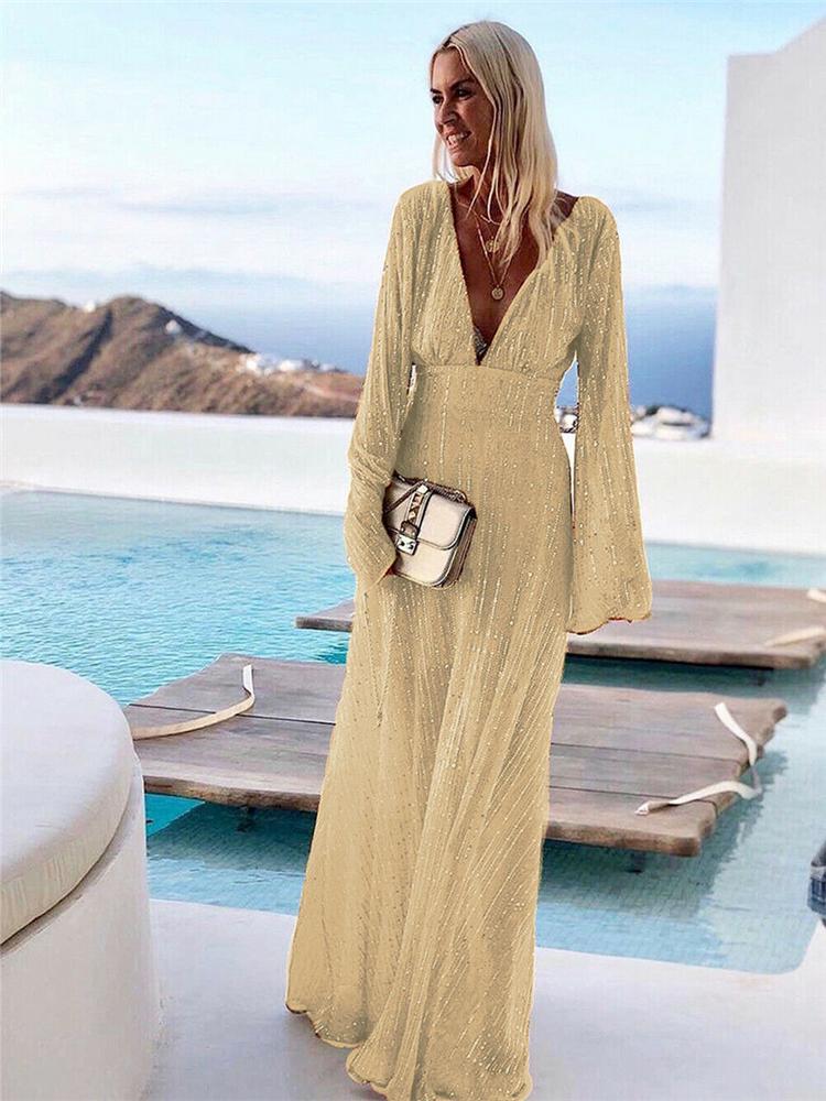 Elegant Women Long Vestidos Maxi Formal Dress Party Cocktail Prom Ball Gown Female Dinner Sleeve Deep V Sexy Dresses Casual, As pic
Elegant Women Long Vestidos Maxi Formal Dress Party Cocktail Prom Ball Gown Female Dinner Sleeve Deep V Sexy Dresses Casual, As pic