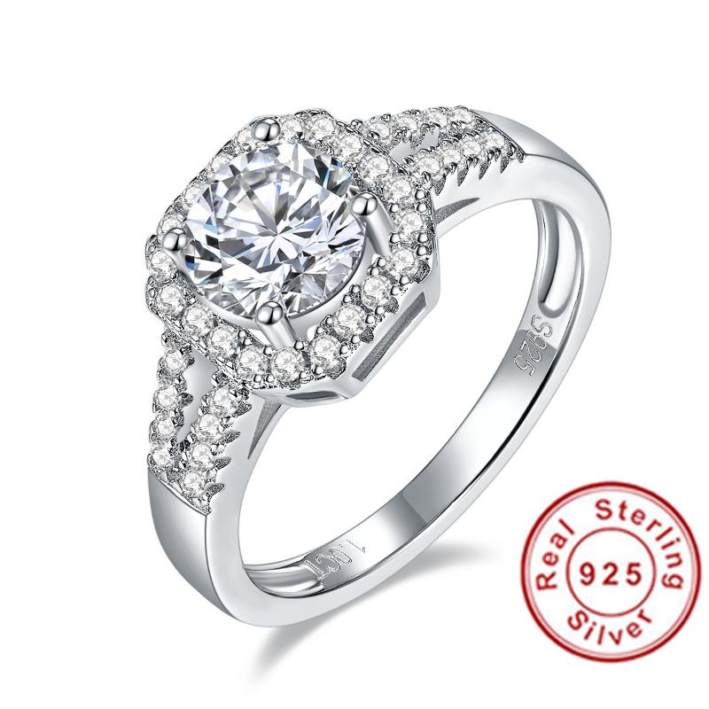 Wedding Rings Jewelry Mossanite Ring 925 Silver 1 Ct Excellent Cut D Color Pass Diamond Test Luxury Female, Slivery;golden
Wedding Rings Jewelry Mossanite Ring 925 Silver 1 Ct Excellent Cut D Color Pass Diamond Test Luxury Female, Slivery;golden