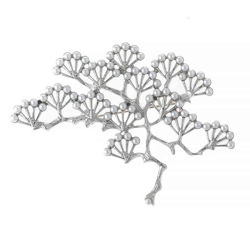 Brooch Full Pearl Ancient Pine Alloy Women's Flower Exquisite