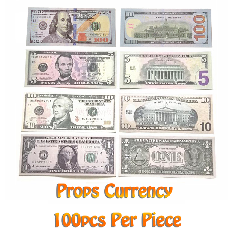 Movie Party money faux billet Paper Toys USA 20 50 100 Dollar Full Print 2 Sided Prop Banknote For Kids Funny Toy
Movie Party money faux billet Paper Toys USA 20 50 100 Dollar Full Print 2 Sided Prop Banknote For Kids Funny Toy