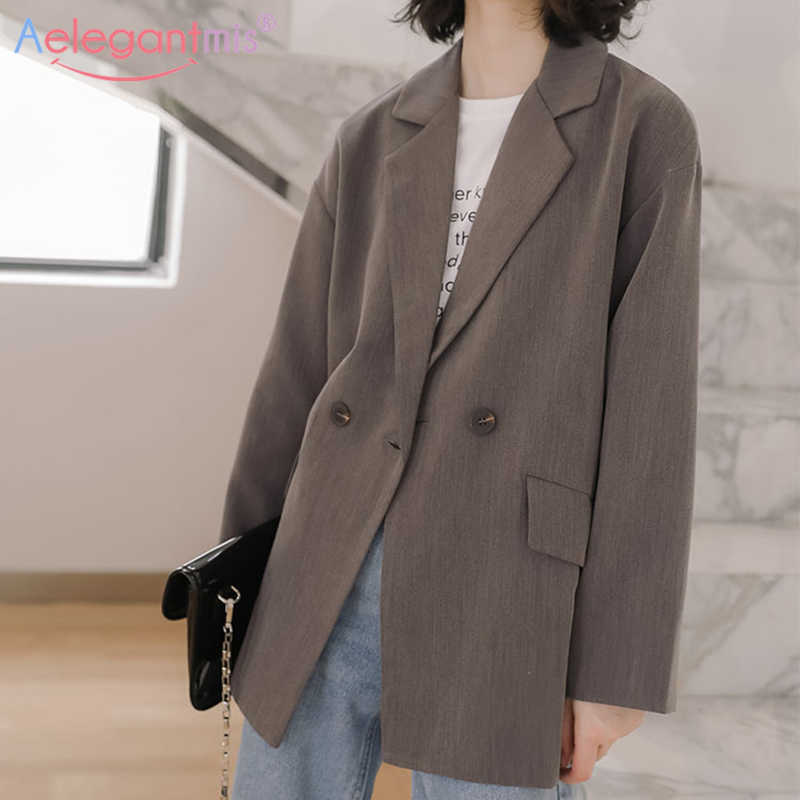 Aelegantmis Loose Office Lady Blazer Coats Women Casual Vintage work Suit Jacket Female Solid Korean Outwear Chic Notched 210607, Black
Aelegantmis Loose Office Lady Blazer Coats Women Casual Vintage work Suit Jacket Female Solid Korean Outwear Chic Notched 210607, Black