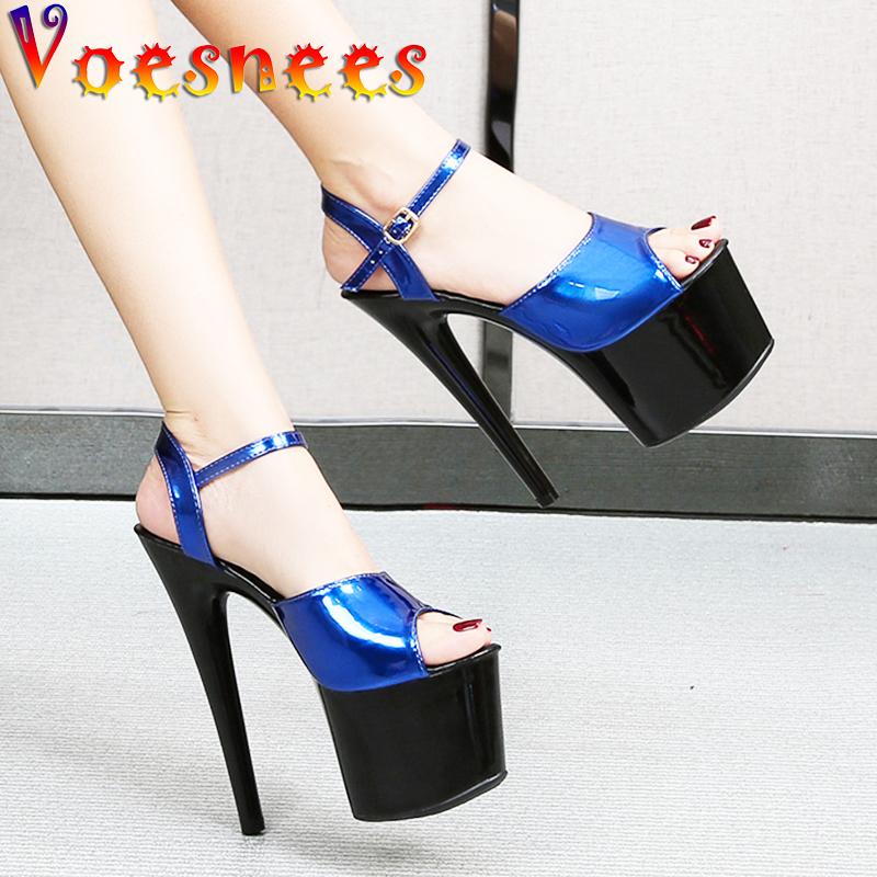 Sandals Voesnees Women Sexy Model Show Summer 17CM Night Club Open-Toe High Heel Shoes Platform Party Girls Dance Stiletto, Black
Sandals Voesnees Women Sexy Model Show Summer 17CM Night Club Open-Toe High Heel Shoes Platform Party Girls Dance Stiletto, Black