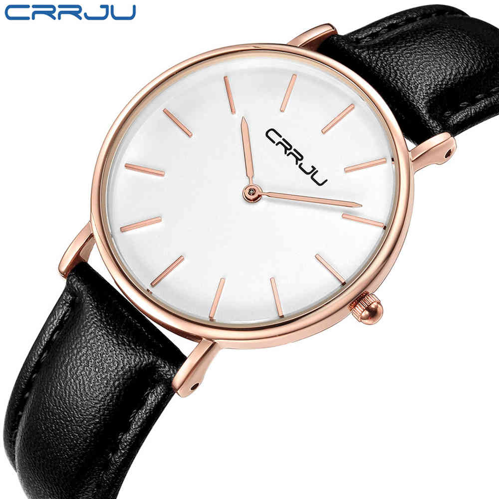Women watch CRRJU Ladies Casual Quartz Watches Elegant Classical Leather Waterproof Dress WristWatch for Women Relogio Feminino 210517, Black rhinestone
Women watch CRRJU Ladies Casual Quartz Watches Elegant Classical Leather Waterproof Dress WristWatch for Women Relogio Feminino 210517, Black rhinestone