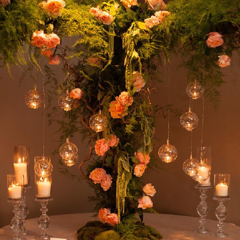 Candle Holders 12PCS Brand Hanging Tealight Holder Glass Globes Terrarium Wedding Candlestick Vase Home El Bar Decor