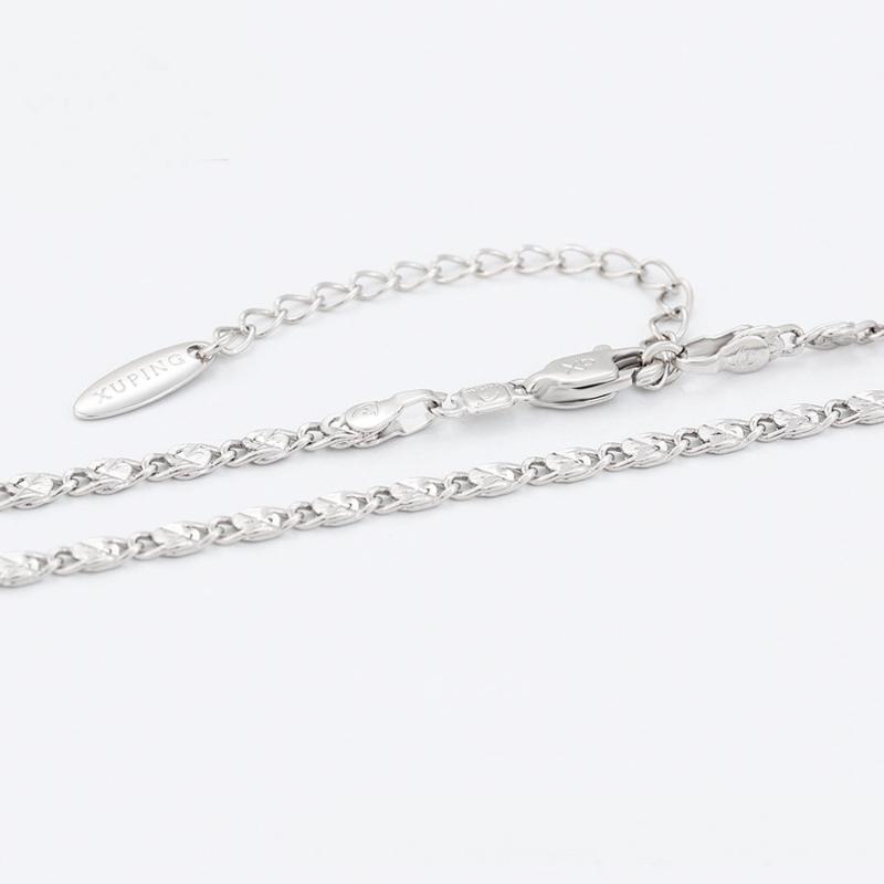 Chains XP Jewelry --( 45 Cm X 3 Mm ) 18 Inch White Cube Necklaces For Women Men Rhodium Gold Color Fashion, Silver
Chains XP Jewelry --( 45 Cm X 3 Mm ) 18 Inch White Cube Necklaces For Women Men Rhodium Gold Color Fashion, Silver