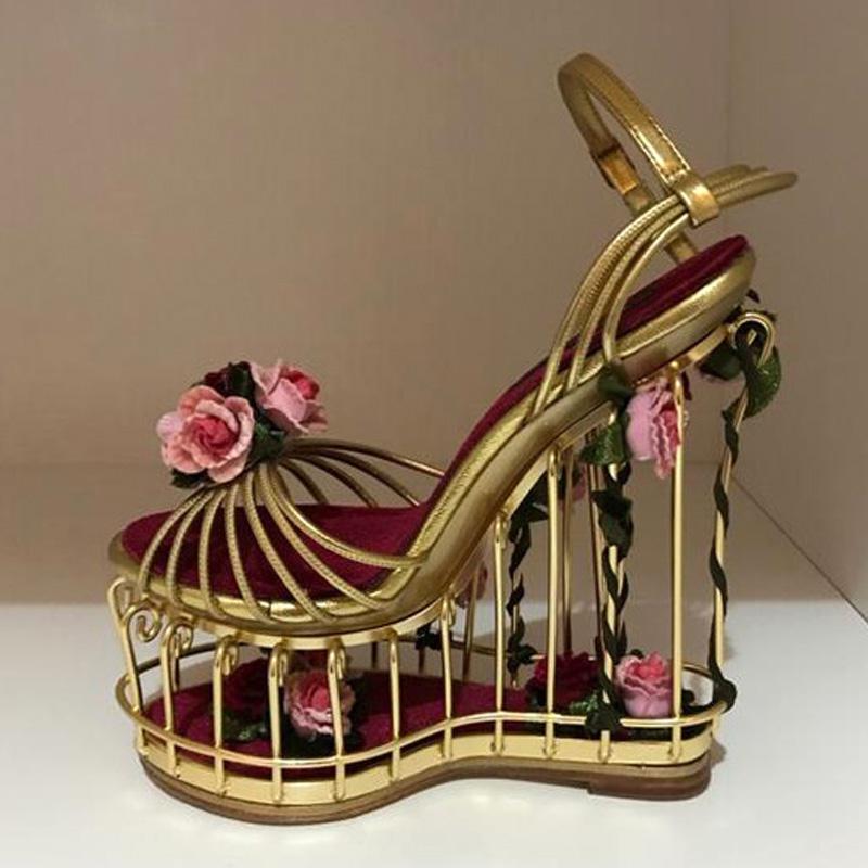 Summer Sandals Flower Embellished Bird Cage Garden Ankle Strap Fashion Wedding Party Dress Shoes Women Super High Heel, Black
Summer Sandals Flower Embellished Bird Cage Garden Ankle Strap Fashion Wedding Party Dress Shoes Women Super High Heel, Black