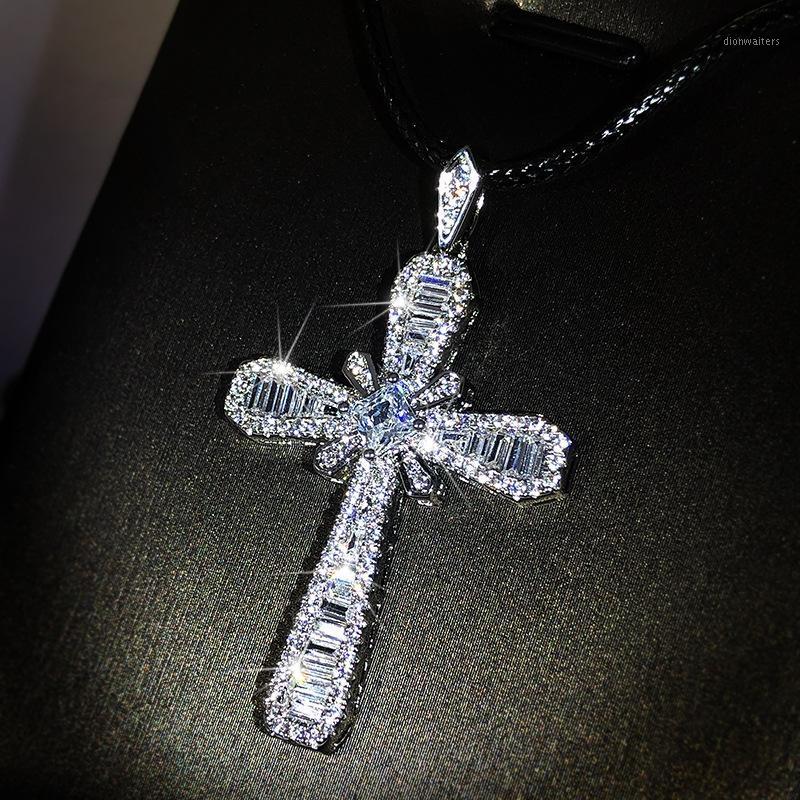 Chains Silver Inlaid Crystal Cross Necklace Pendant Exquisite Luxury Women's Brand Wedding Anniversary Accessories
Chains Silver Inlaid Crystal Cross Necklace Pendant Exquisite Luxury Women's Brand Wedding Anniversary Accessories