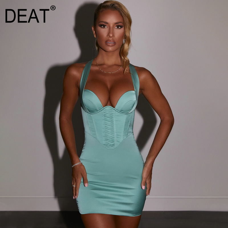 Spring Arrivals Solid Color Slim Sexy Breast Wrapped High Elastic Satin Bread Hip Suspender Dress MZ183 210525, Black
Spring Arrivals Solid Color Slim Sexy Breast Wrapped High Elastic Satin Bread Hip Suspender Dress MZ183 210525, Black