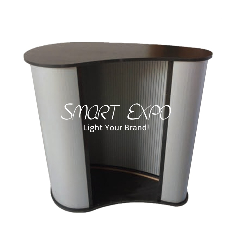 Pop Up Booth Counter Advertising Display Outdoor Promotion Table Teardrop Shape with Custom Graphic Printing