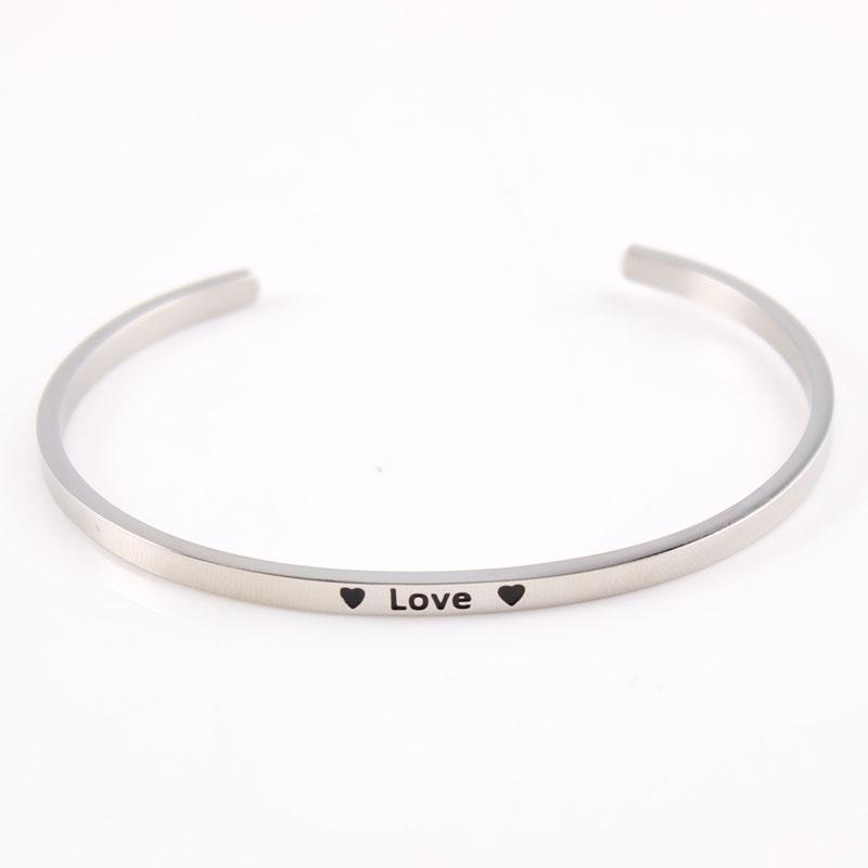 Bangle Stainless Steel Mantra Bracelets Engraved Heart Love Inspirational Quote Hand Imprint Bracelet For Lover Mom Dad
Bangle Stainless Steel Mantra Bracelets Engraved Heart Love Inspirational Quote Hand Imprint Bracelet For Lover Mom Dad